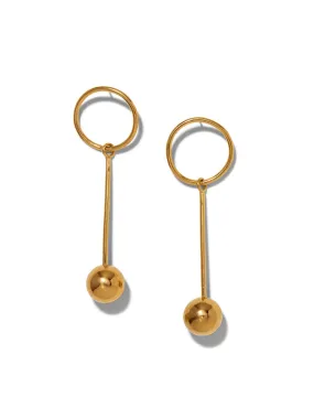 Orbita Pendulum Gold Earrings