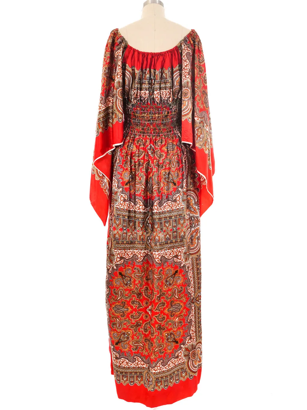 Paisley Angel Sleeve Scarf Dress