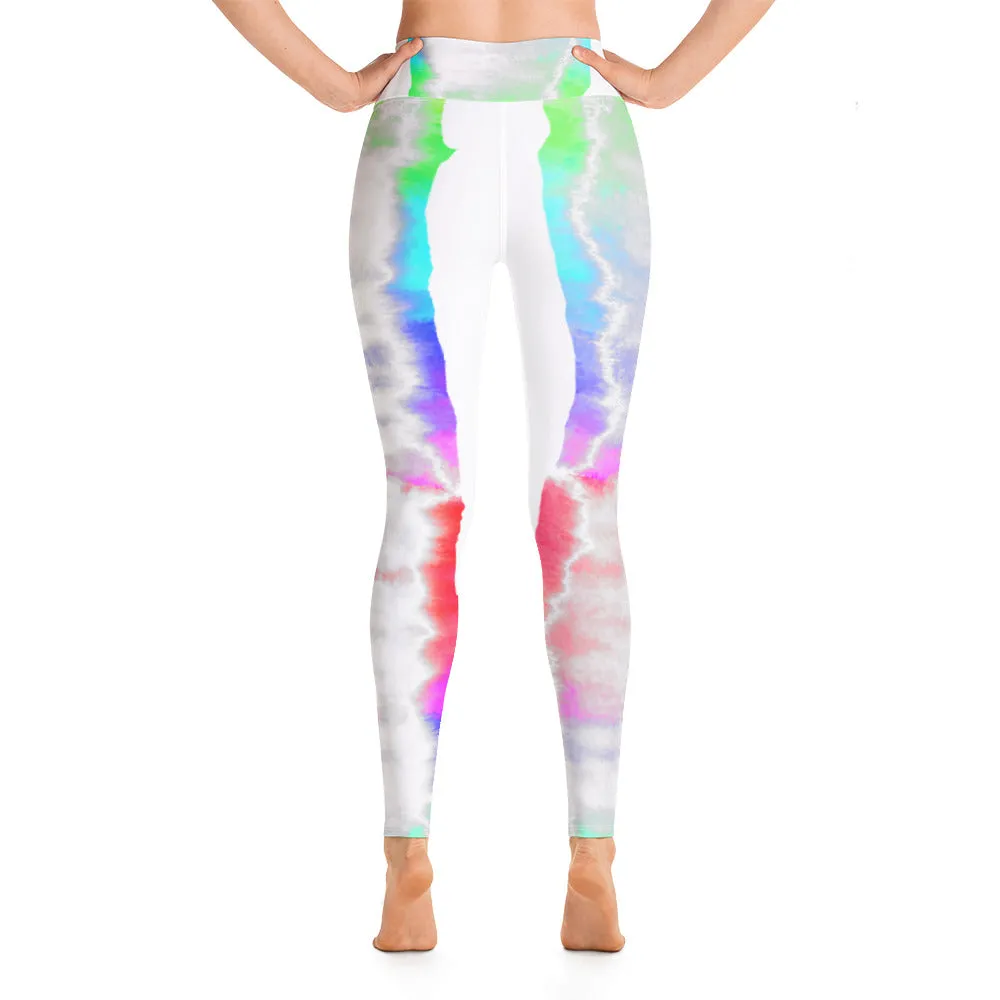 Pastel Tie Dye Print Yoga Leggings