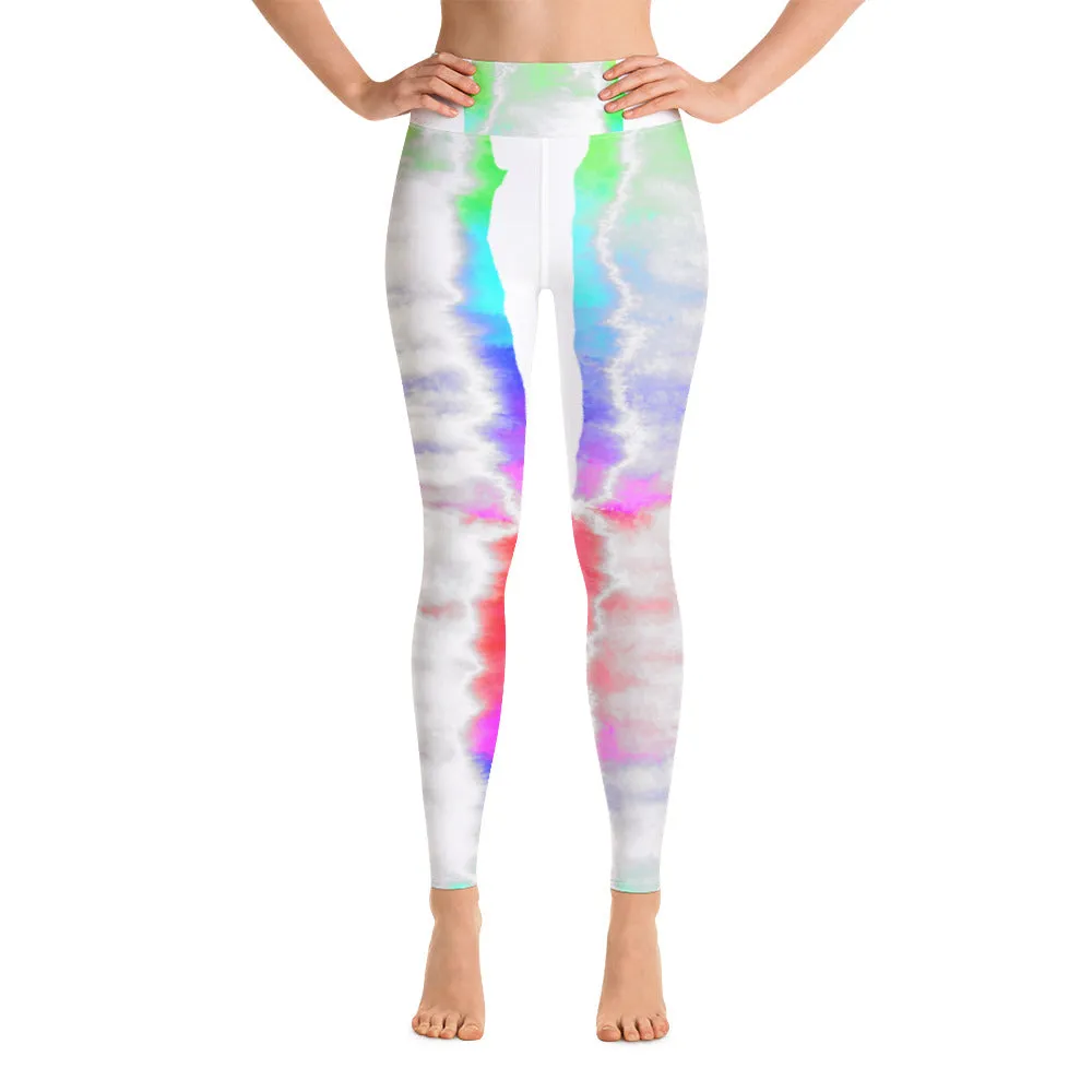 Pastel Tie Dye Print Yoga Leggings