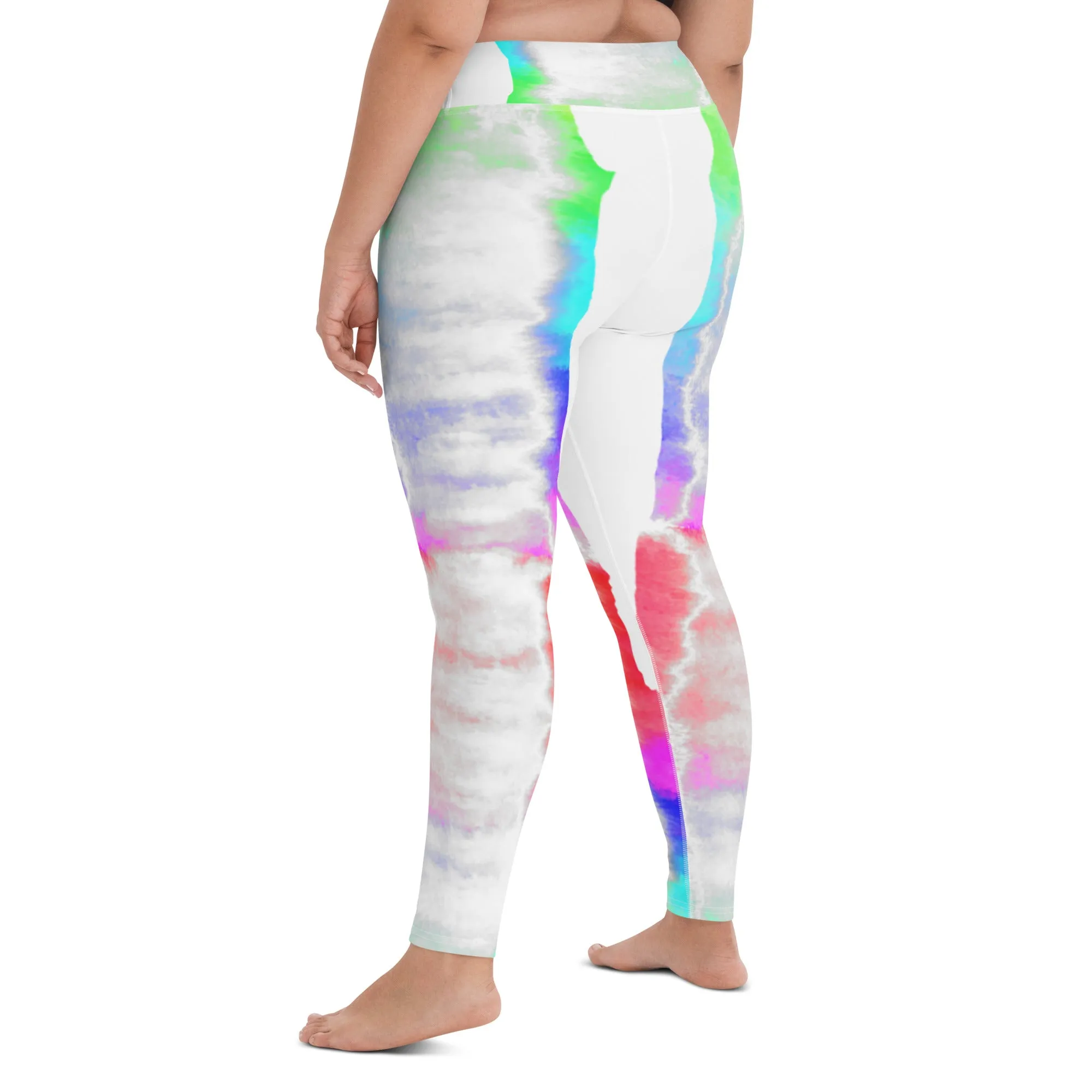 Pastel Tie Dye Print Yoga Leggings