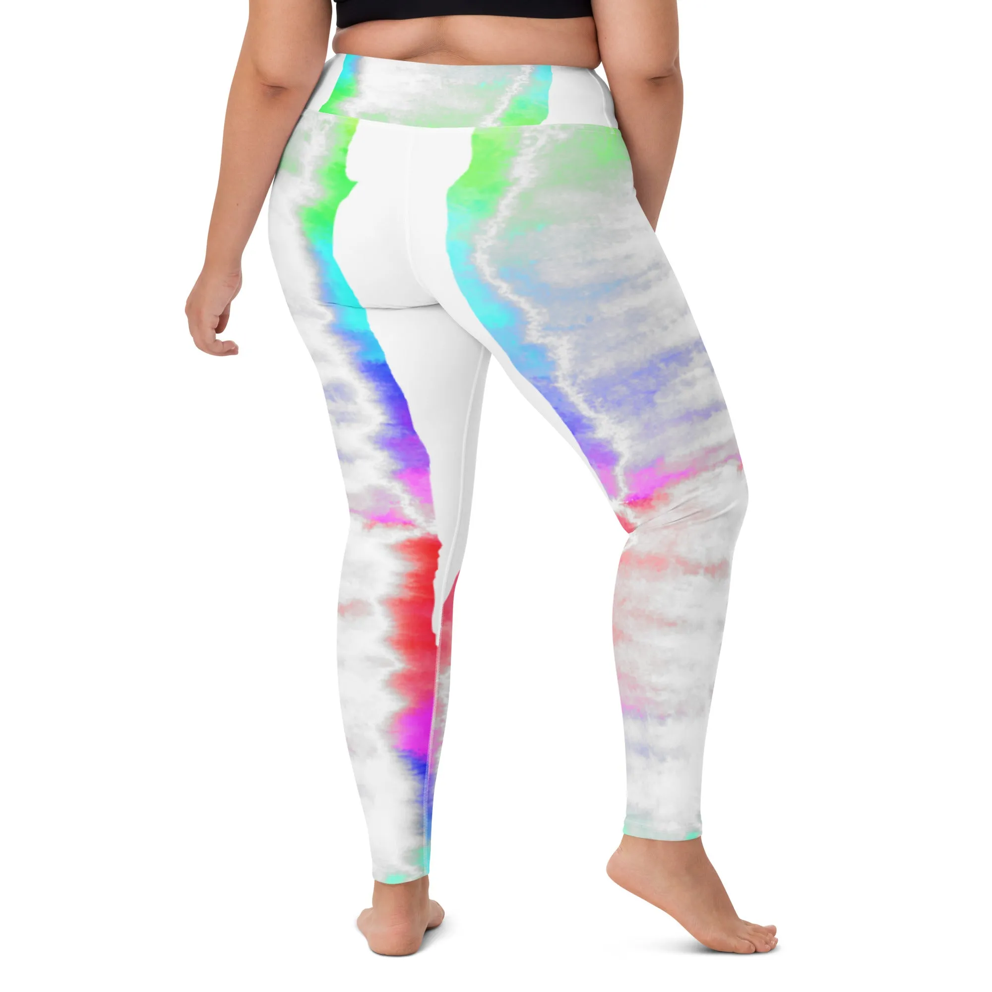 Pastel Tie Dye Print Yoga Leggings