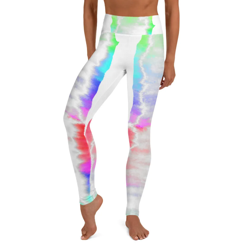 Pastel Tie Dye Print Yoga Leggings