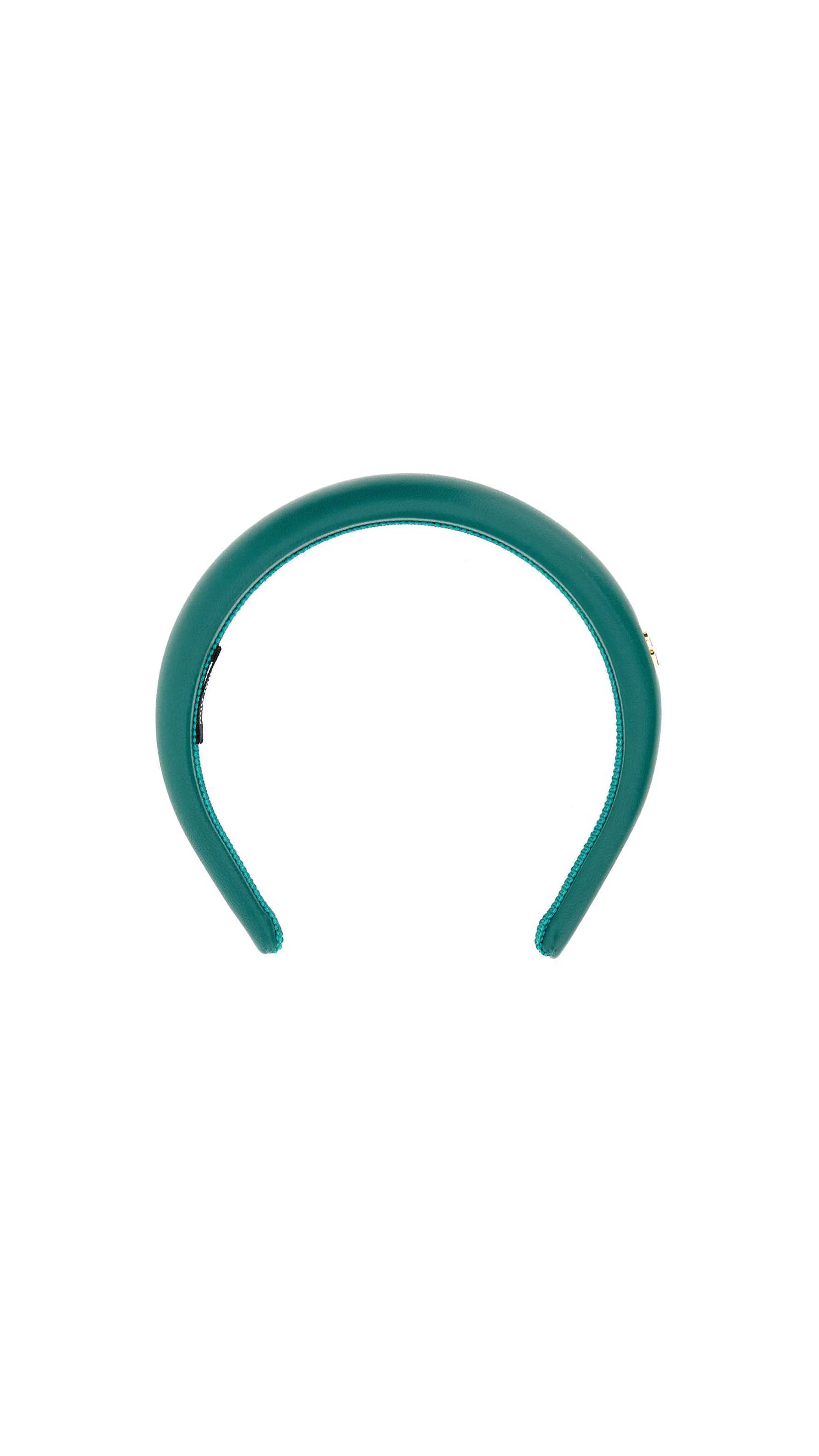 Patent Leather Headband - Sage Green