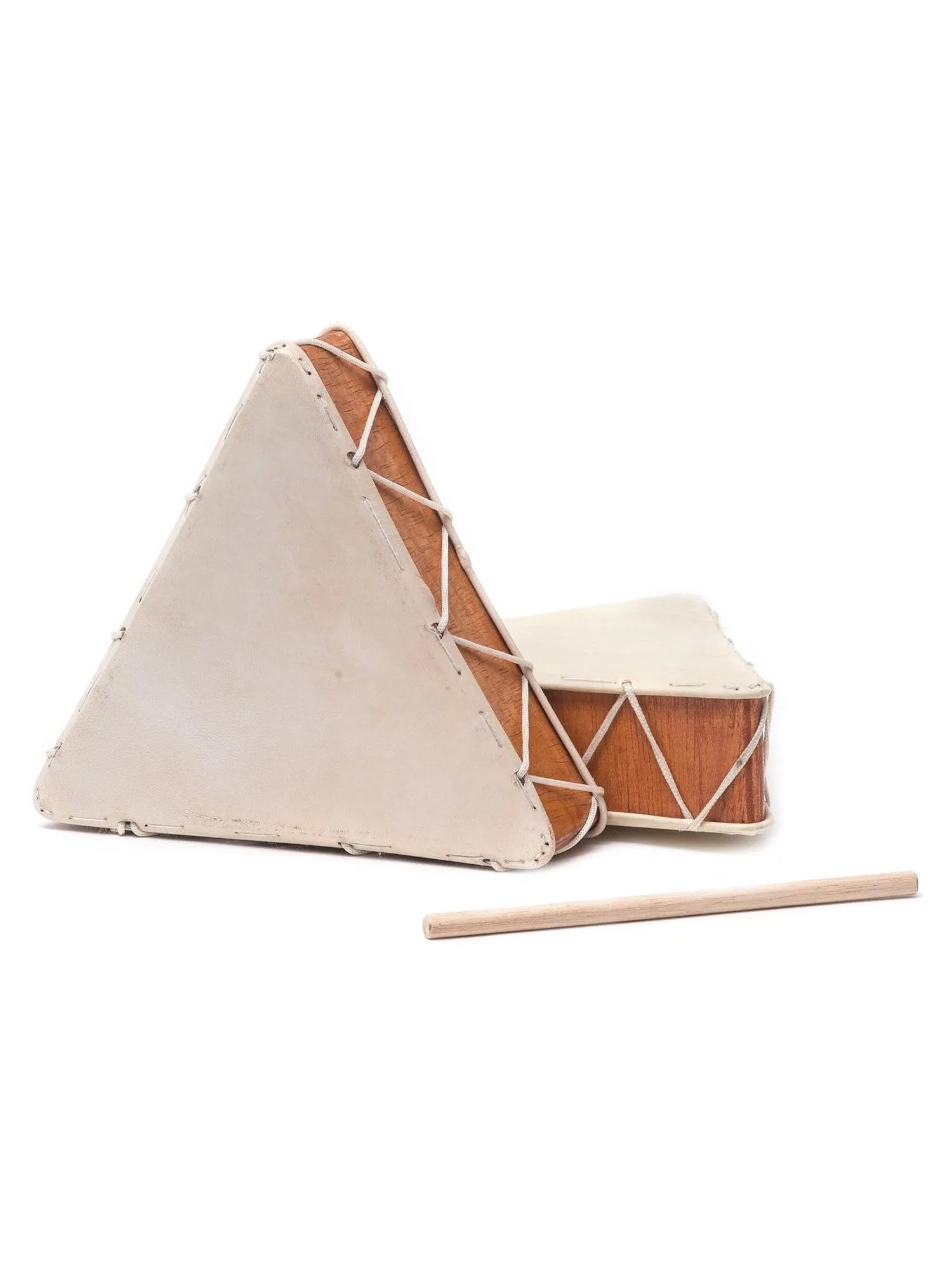 Peruvian Triangular Two-Sided Hand Drum