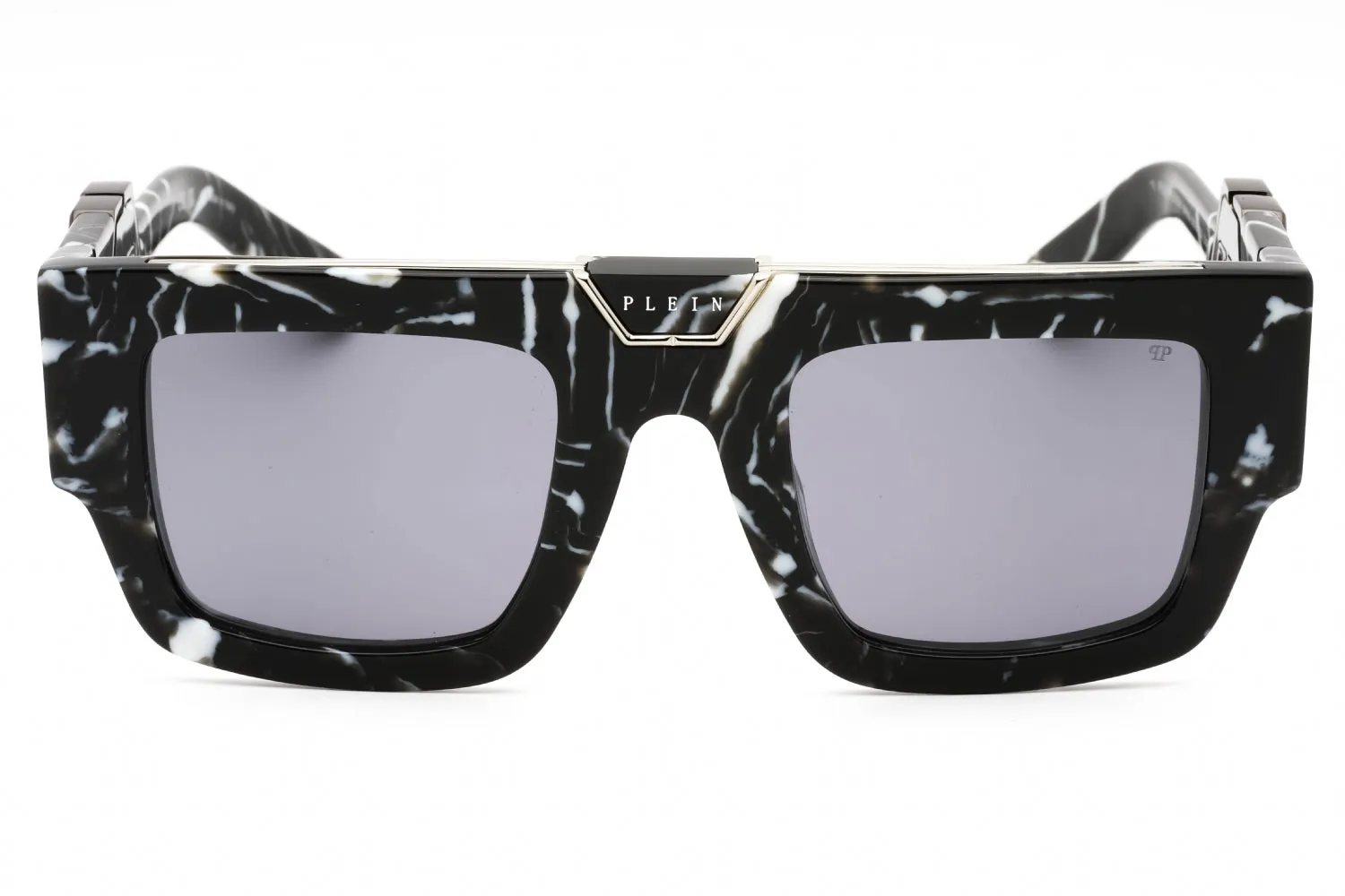 Philipp Plein SPP092M Sunglasses Marbled Black