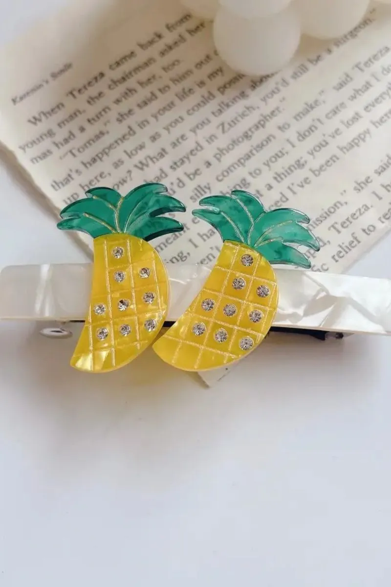 Pineapple Hair Clip | Yellow | Hrspnde fra By Timm