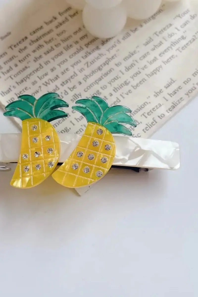 Pineapple Hair Clip | Yellow | Hrspnde fra By Timm