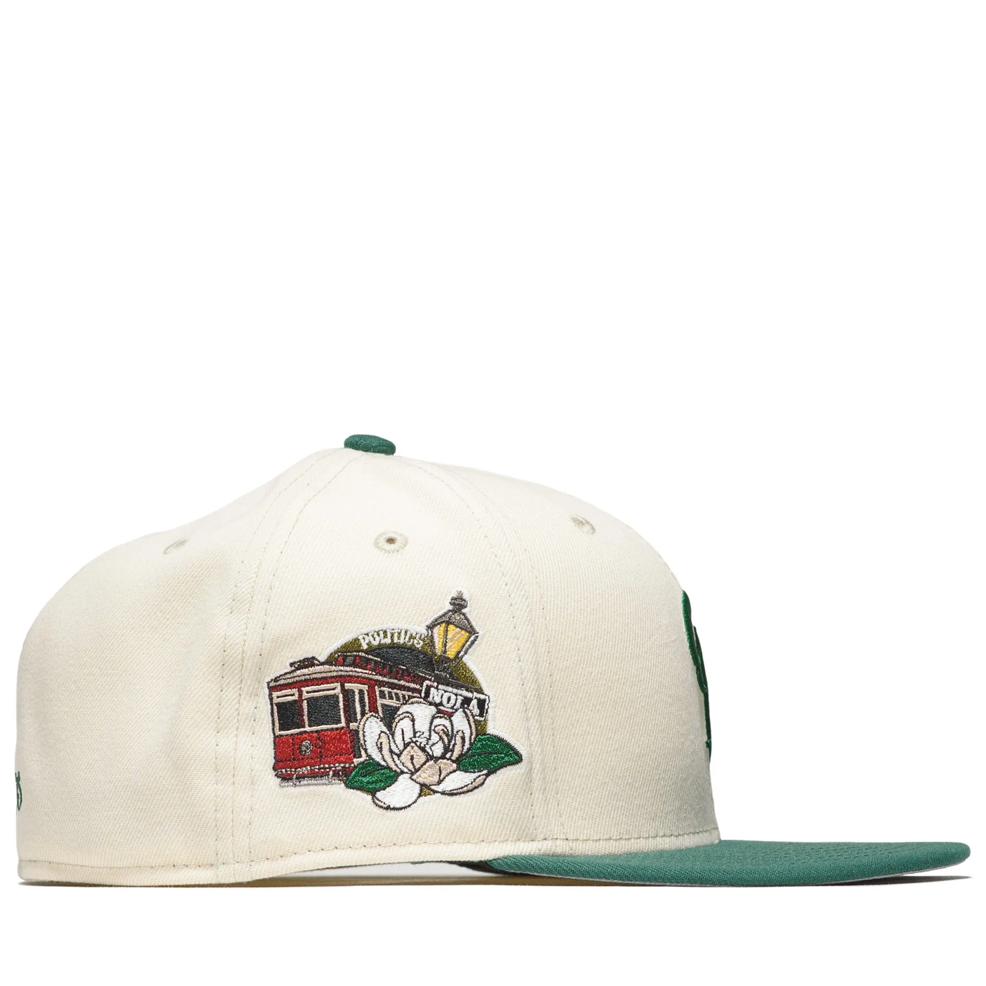 Politics x New Era City Series 59FIFTY Fitted Hat - Cream/Emerald Green