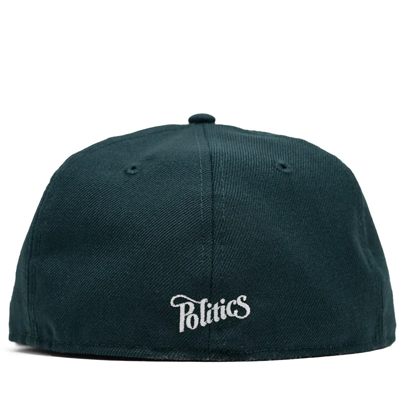 Politics x New Era Wool 59FIFTY Fitted Hat - Dark Green