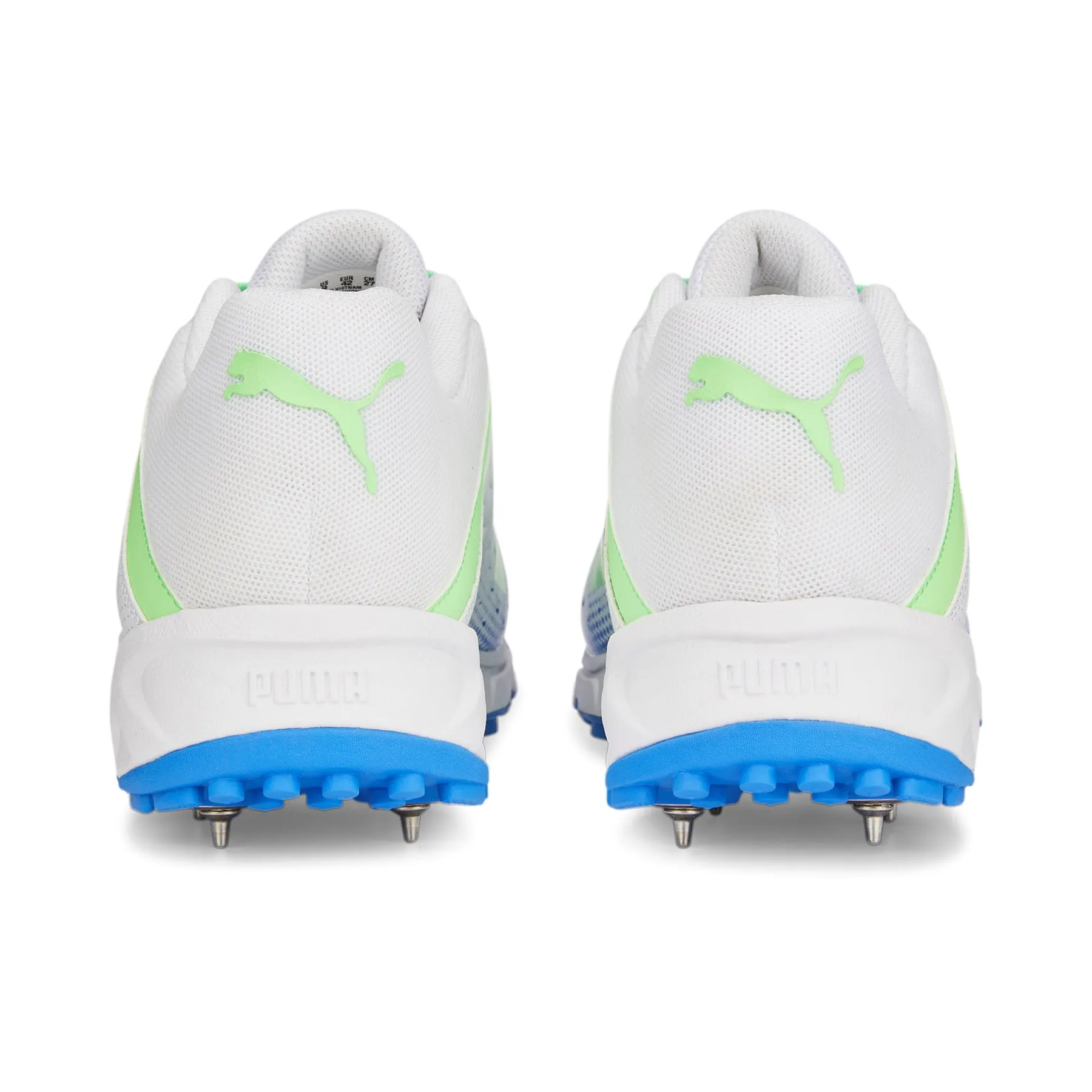 Puma 22.2 Spike Cricket Shoes - White/Green/Bluemazing