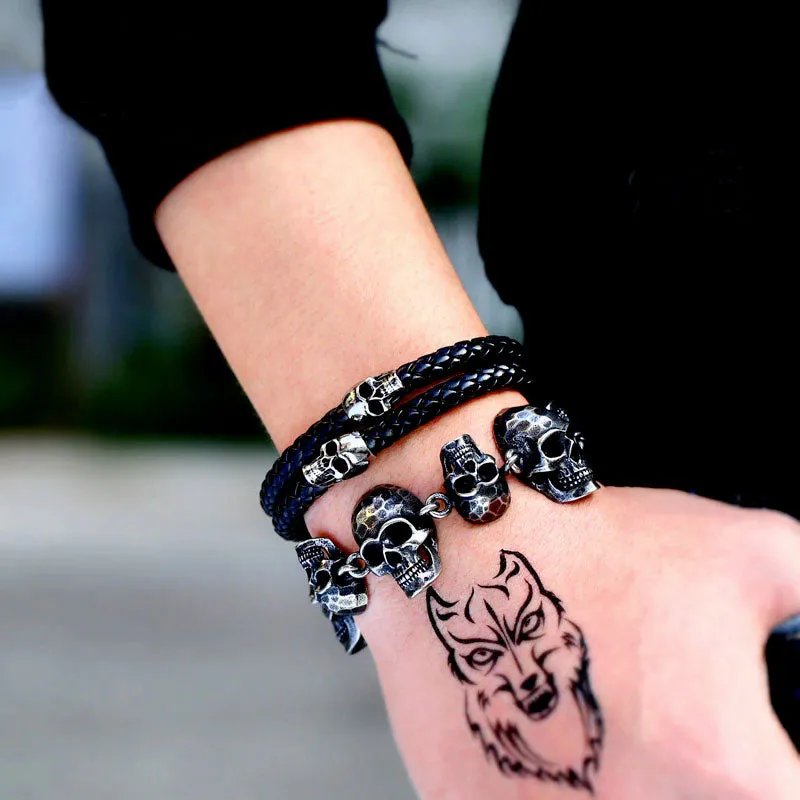 Punk Demonic Skull Head Bracelet