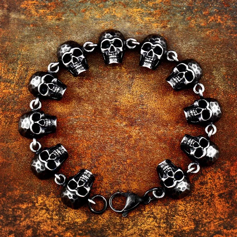 Punk Demonic Skull Head Bracelet