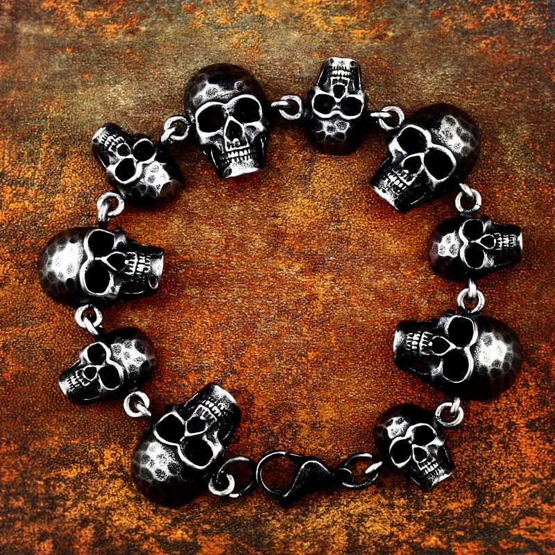 Punk Demonic Skull Head Bracelet