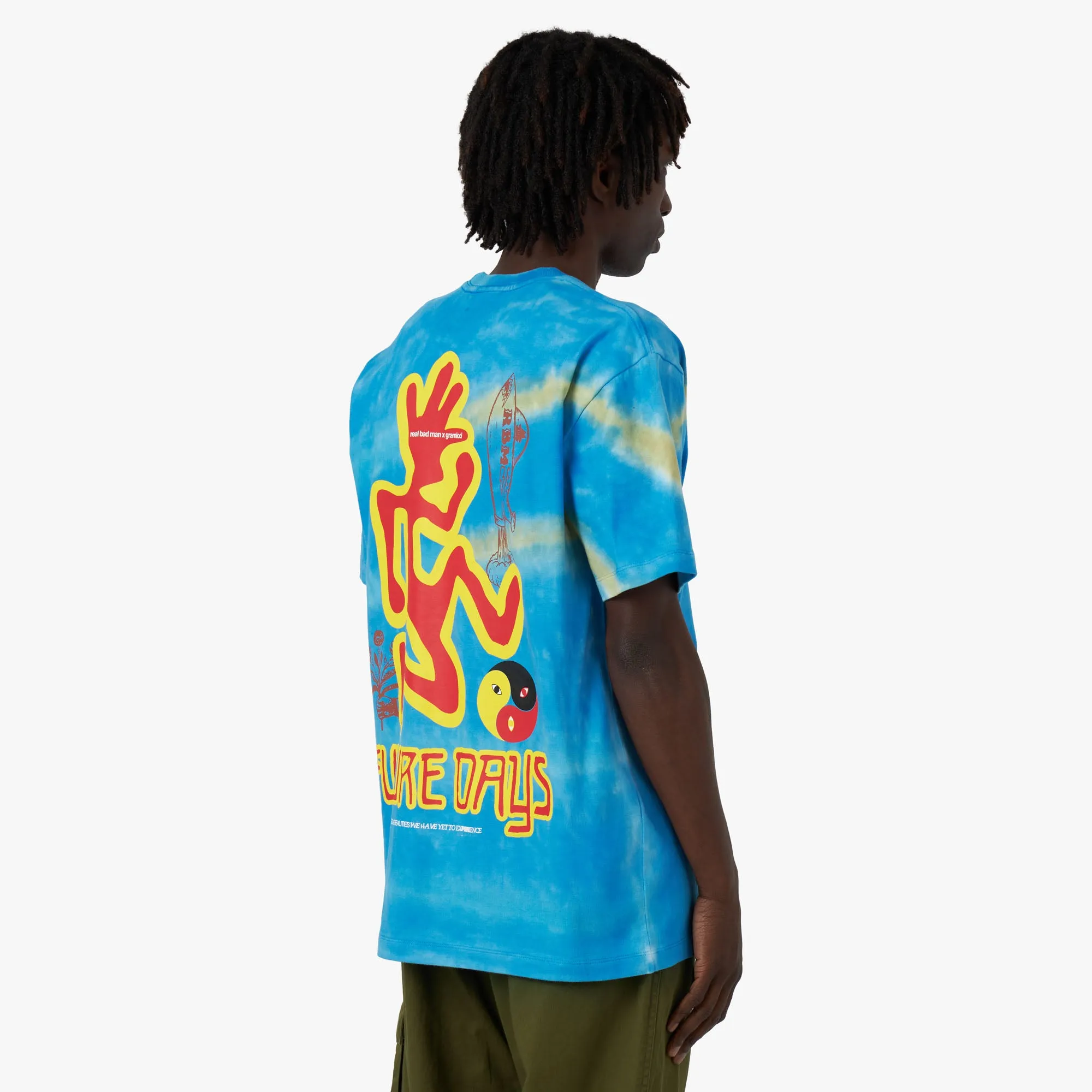 Real Bad Man x Gramicci Future Days T-shirt / Blue Tie Dye