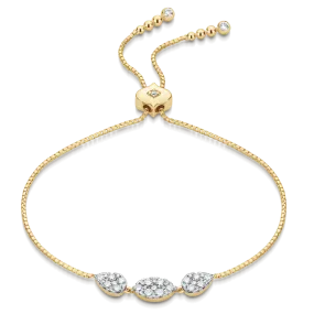 Reverie Marquise & Pear Diamond Bolo Bracelet