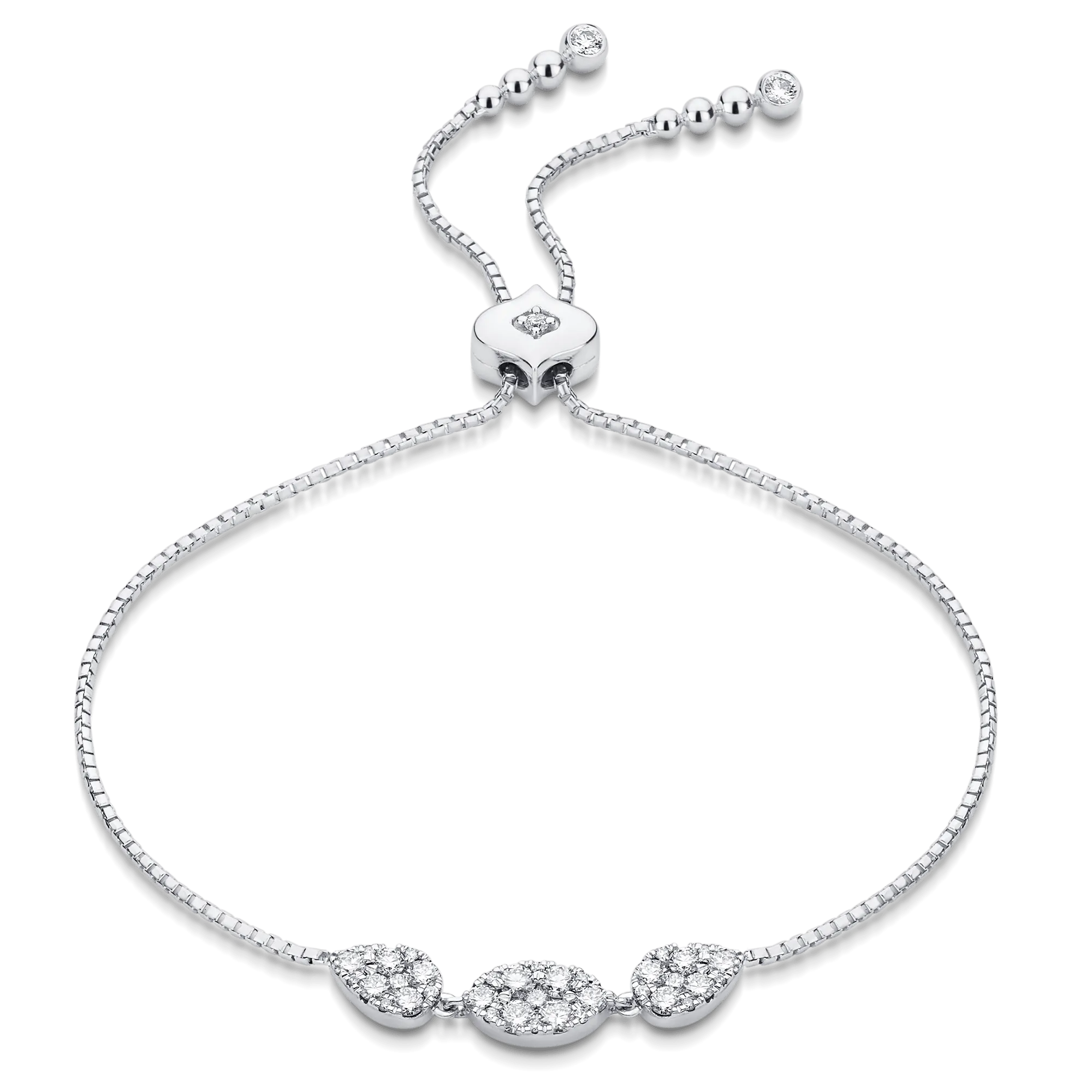 Reverie Marquise & Pear Diamond Bolo Bracelet