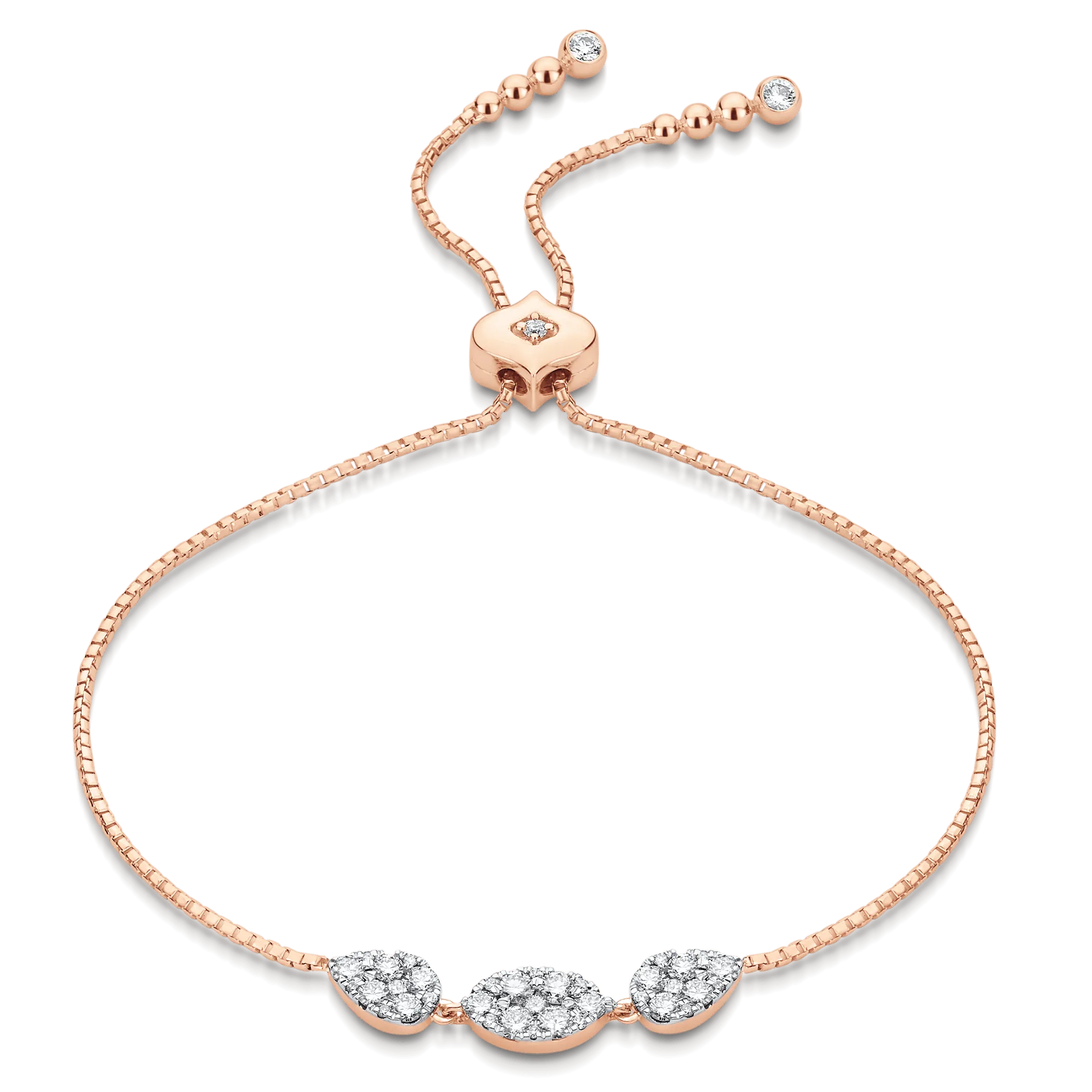 Reverie Marquise & Pear Diamond Bolo Bracelet