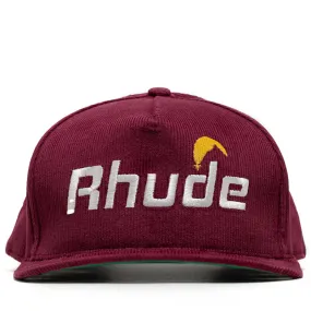 Rhude Cheval Corduroy Structure Hat - Maroon