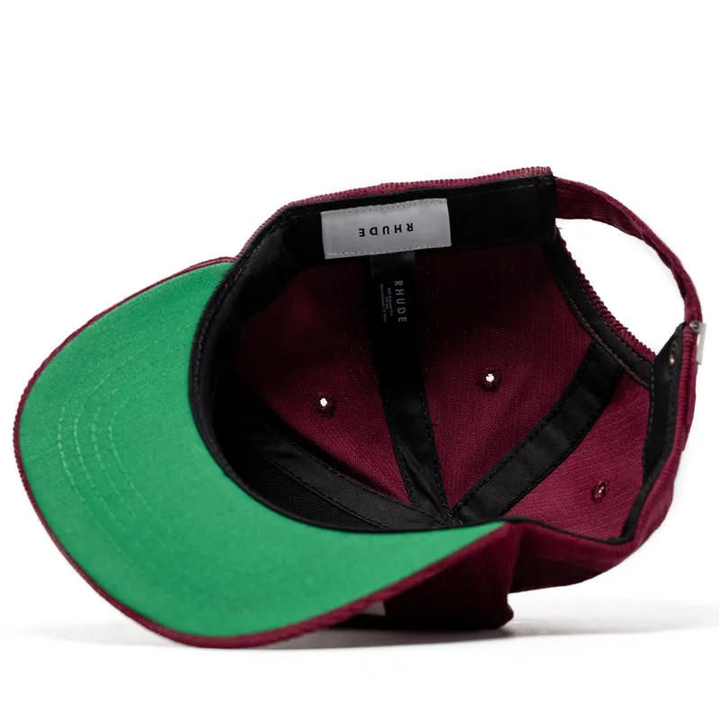 Rhude Cheval Corduroy Structure Hat - Maroon