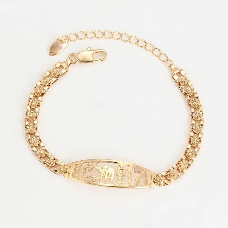 Rose links good luck bracelet rose gold plated