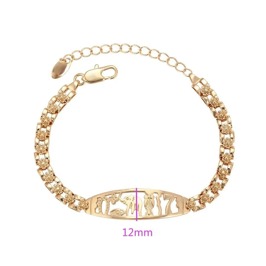 Rose links good luck bracelet rose gold plated