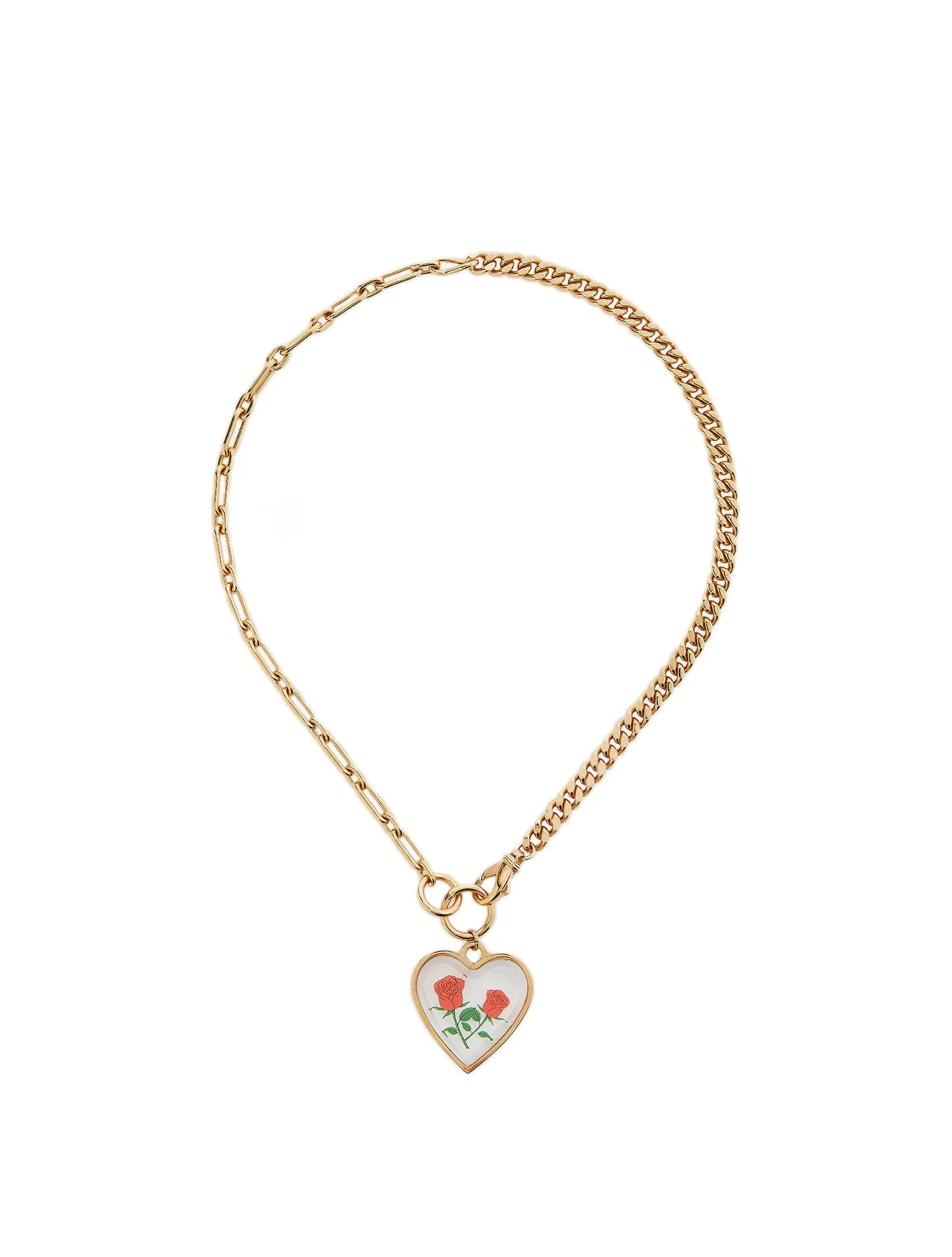 Saf Safu Cross My Heart Necklace