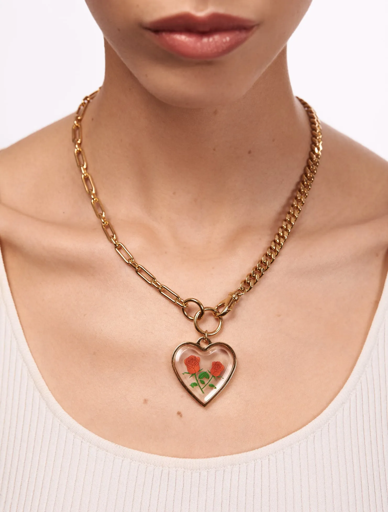 Saf Safu Cross My Heart Necklace