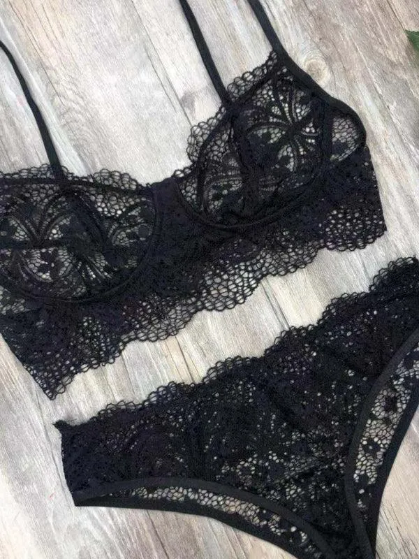 Sexy Eyelash Lace Lingerie Set