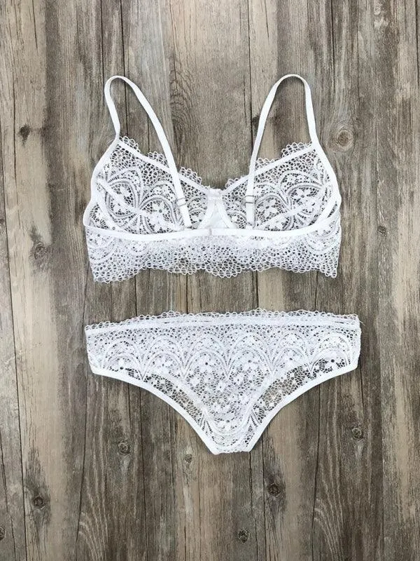 Sexy Eyelash Lace Lingerie Set