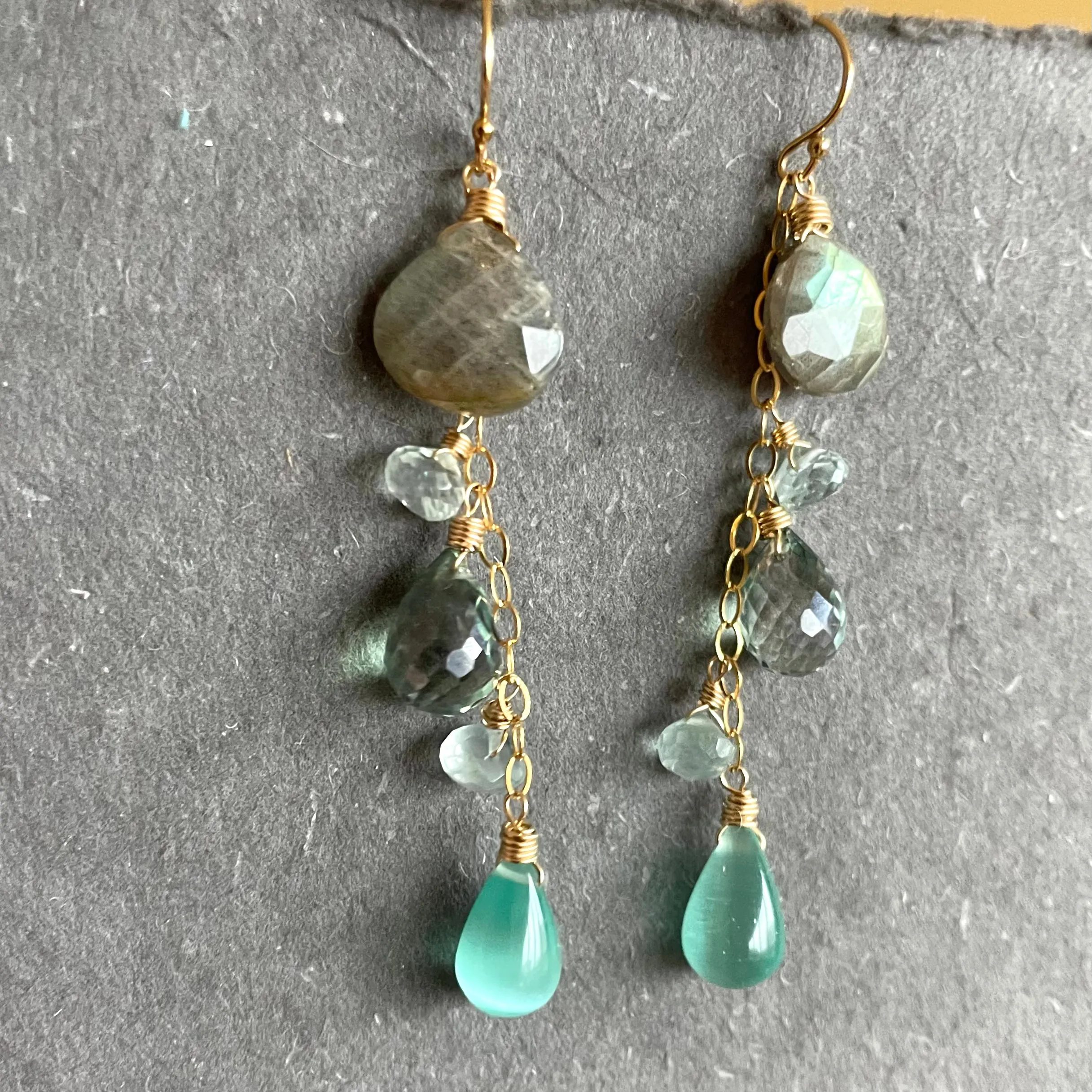 Shimmer Lover Labradorite Cascade Earrings lol