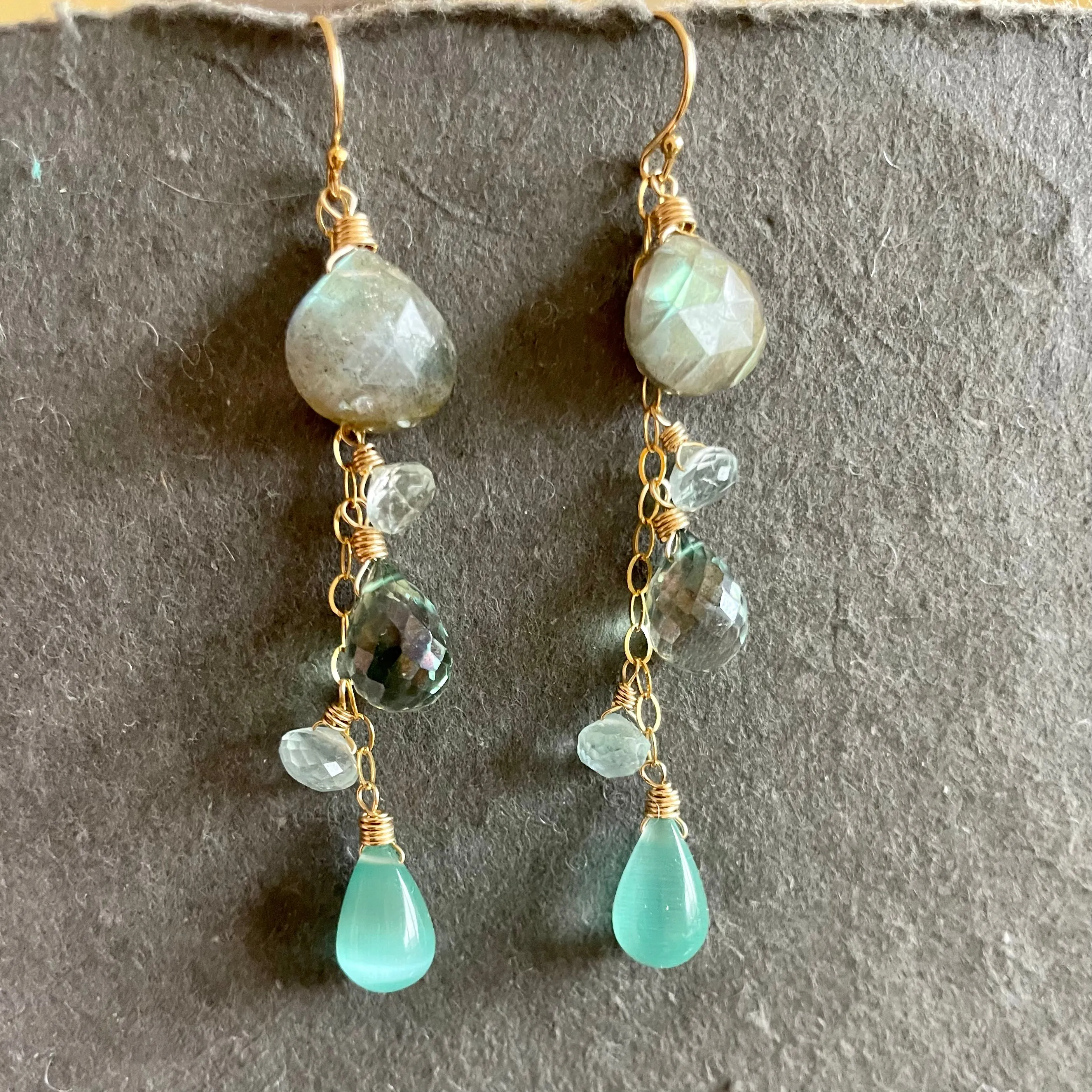 Shimmer Lover Labradorite Cascade Earrings lol