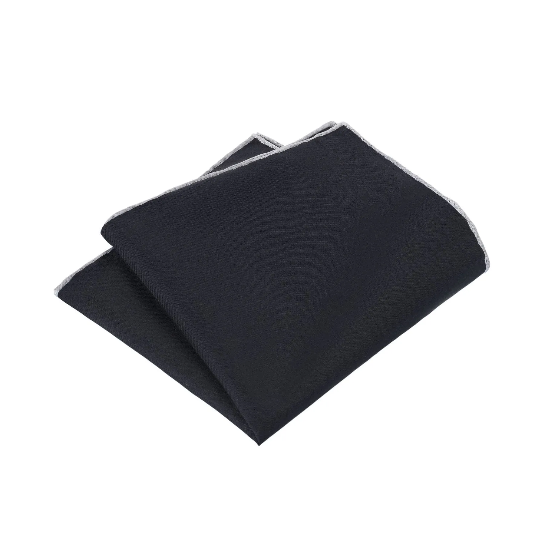  Simonnot Godard Cotton Pocket Square in Black