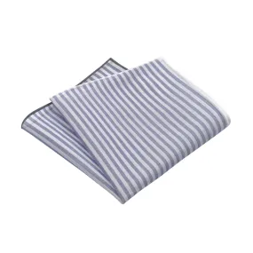  Simonnot Godard Cotton Pocket Square in Navy Blue and White