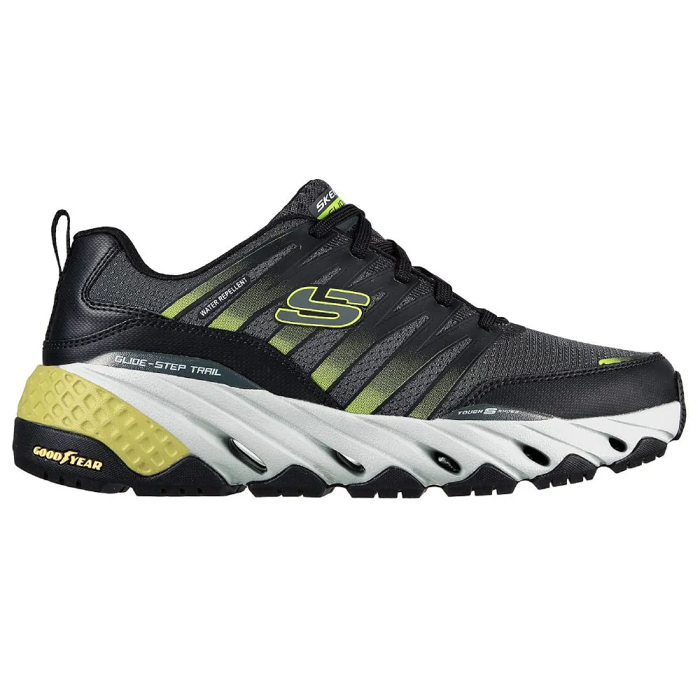 SKECHERS Men's Glide-Step Trail Running Shoe (Black)