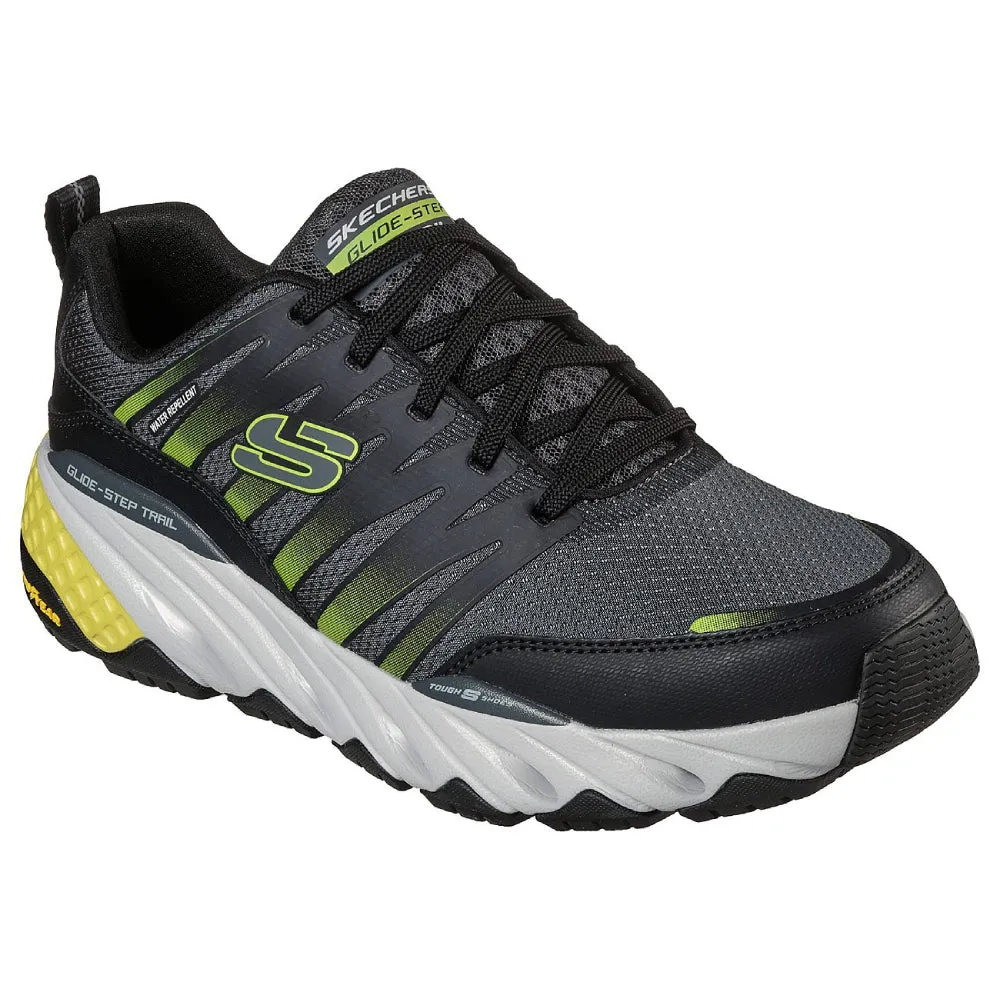 SKECHERS Men's Glide-Step Trail Running Shoe (Black)