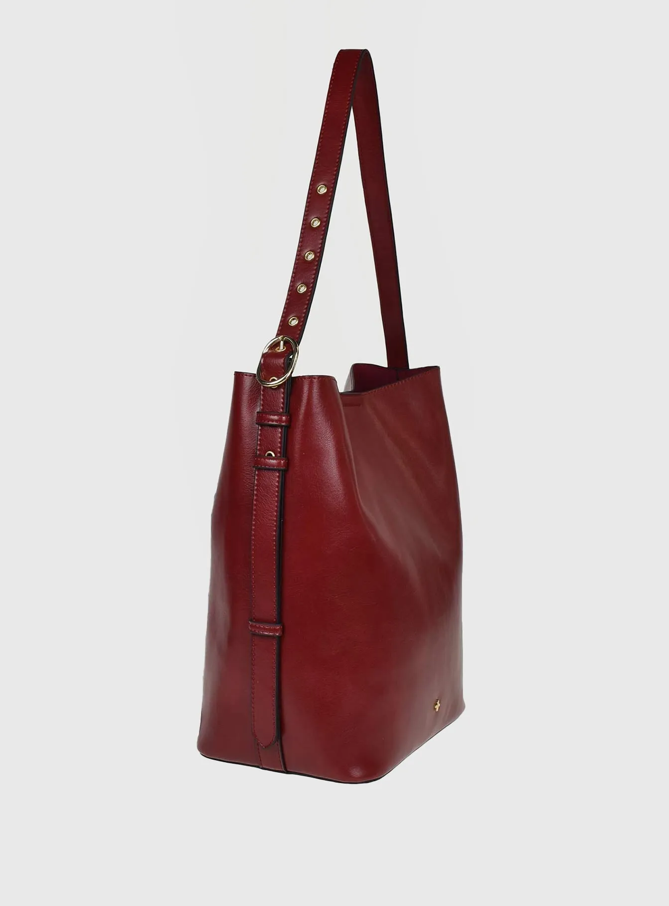 Sopha Dopha X Peta & Jain Asher Bucket Bag Burgundy