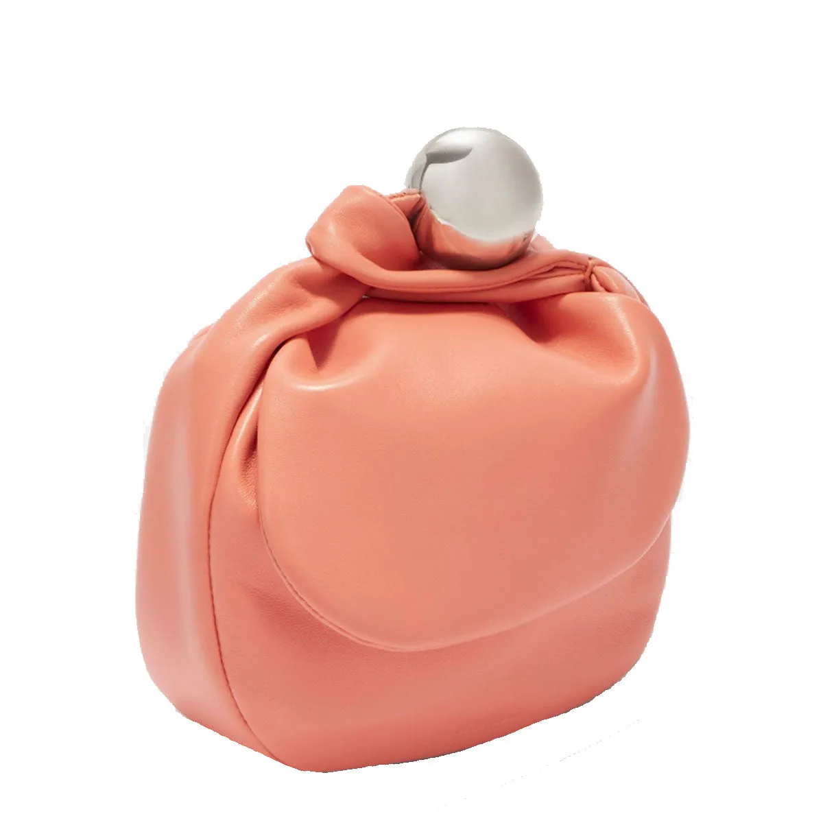 Sphere Pouch Leather, Coral