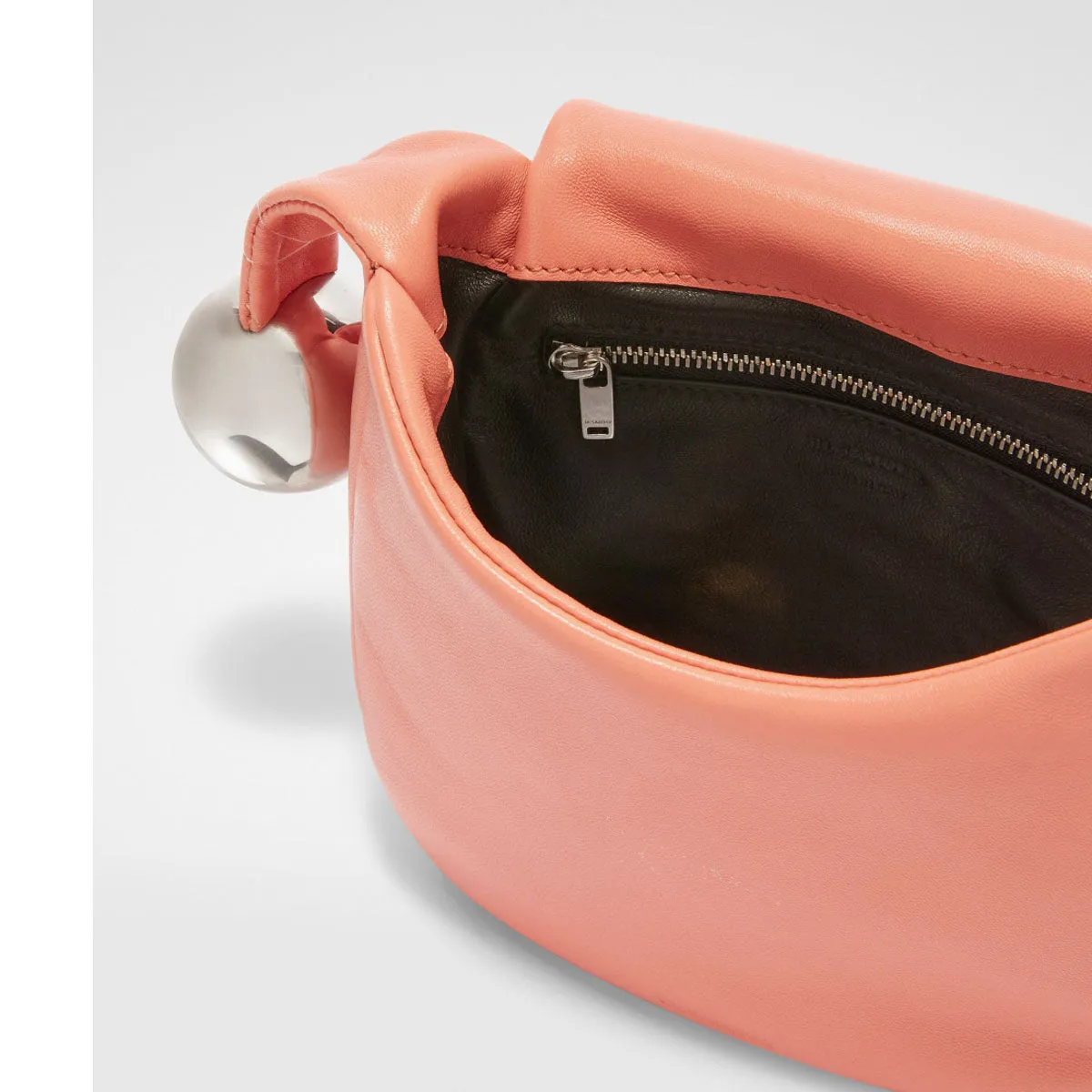 Sphere Pouch Leather, Coral