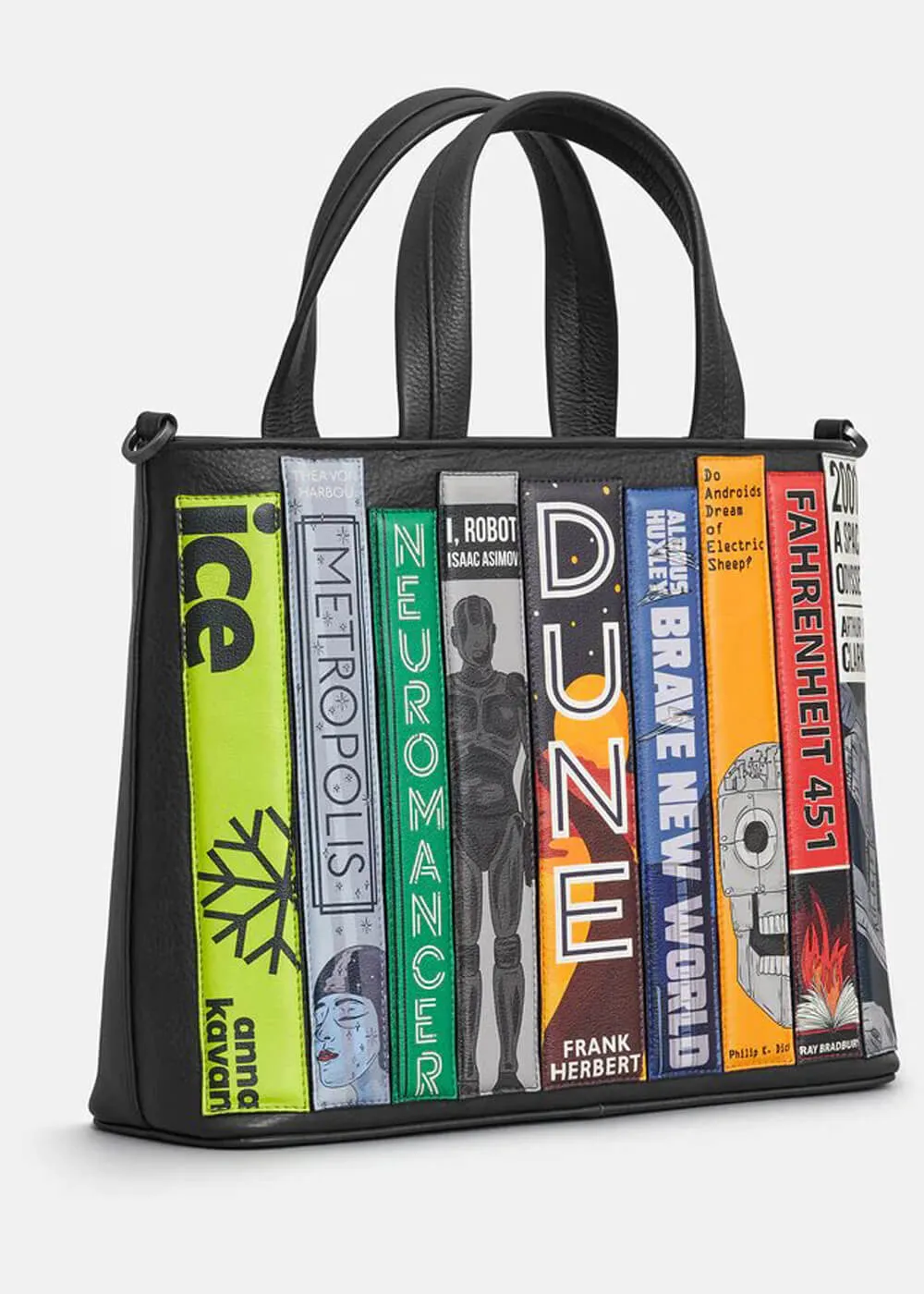 Succubus Bags Books Sci-Fi Bookworm Leather Grab Bag Black