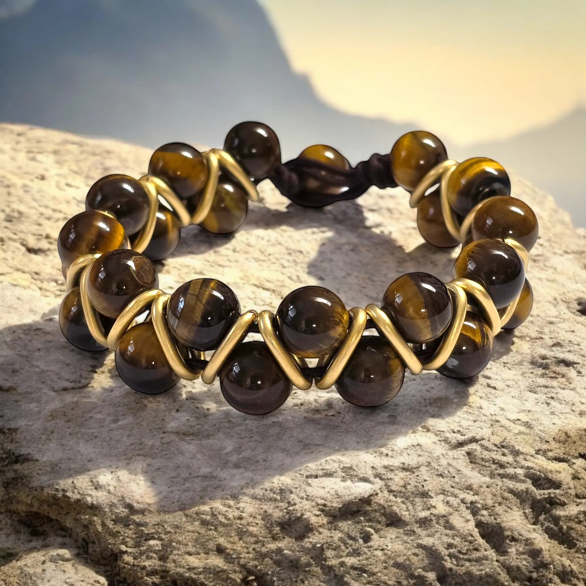 The Blake Helix Tigers Eye Bracelet