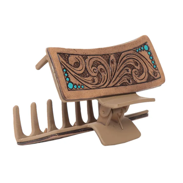 The Design Edge Tooled Leather Hair Clip – CA12