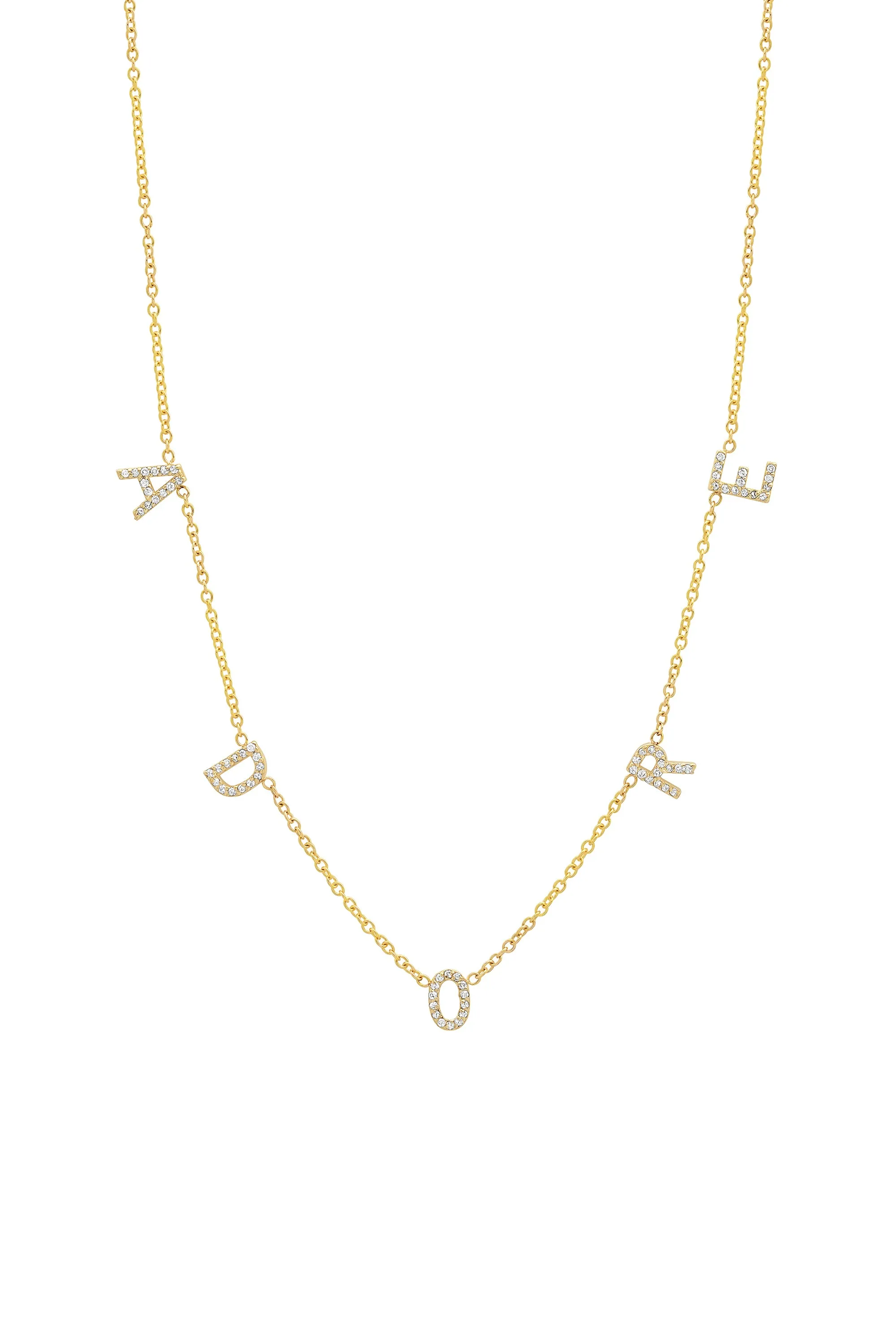 THE ORIGINAL DIAMOND SPACED LETTER NECKLACE