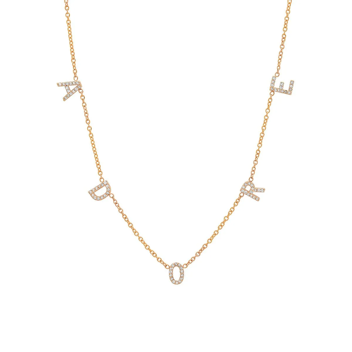 THE ORIGINAL DIAMOND SPACED LETTER NECKLACE