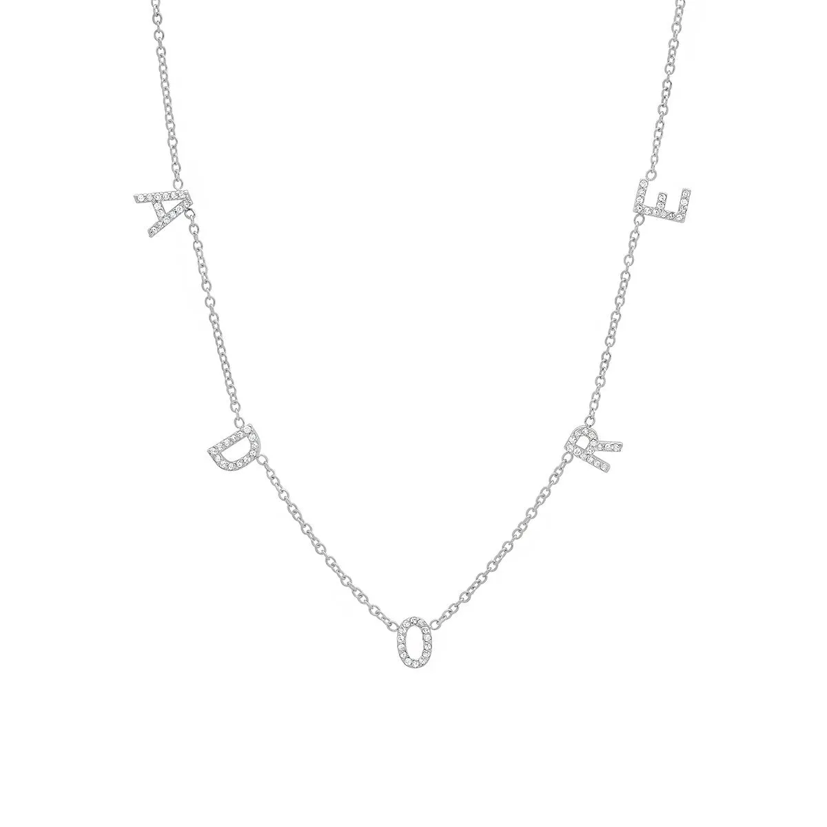 THE ORIGINAL DIAMOND SPACED LETTER NECKLACE