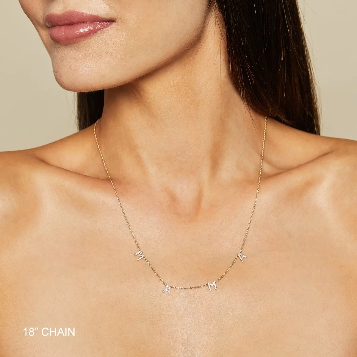 THE ORIGINAL DIAMOND SPACED LETTER NECKLACE