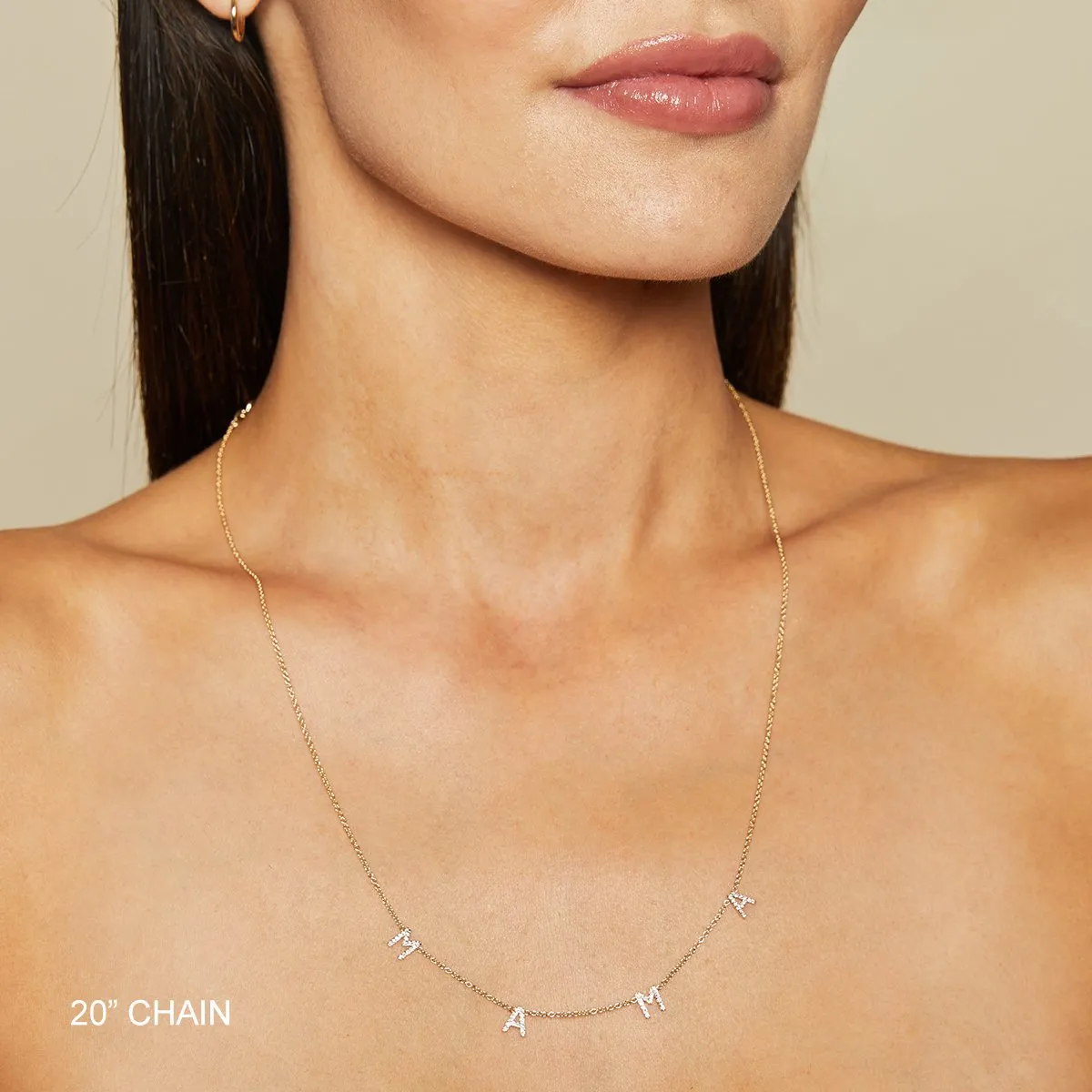 THE ORIGINAL DIAMOND SPACED LETTER NECKLACE