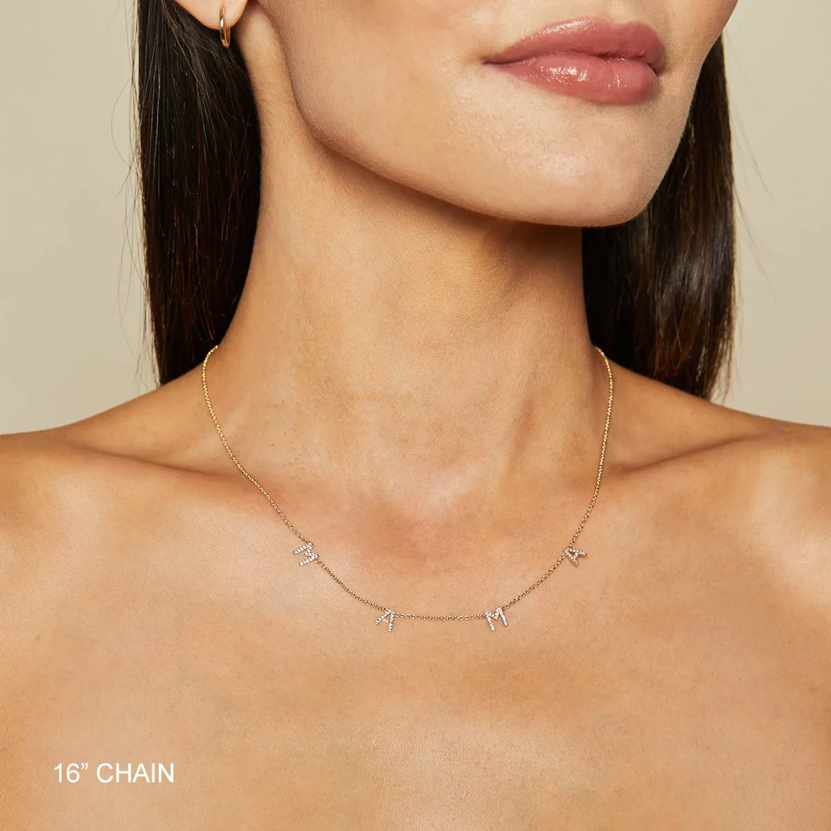 THE ORIGINAL DIAMOND SPACED LETTER NECKLACE