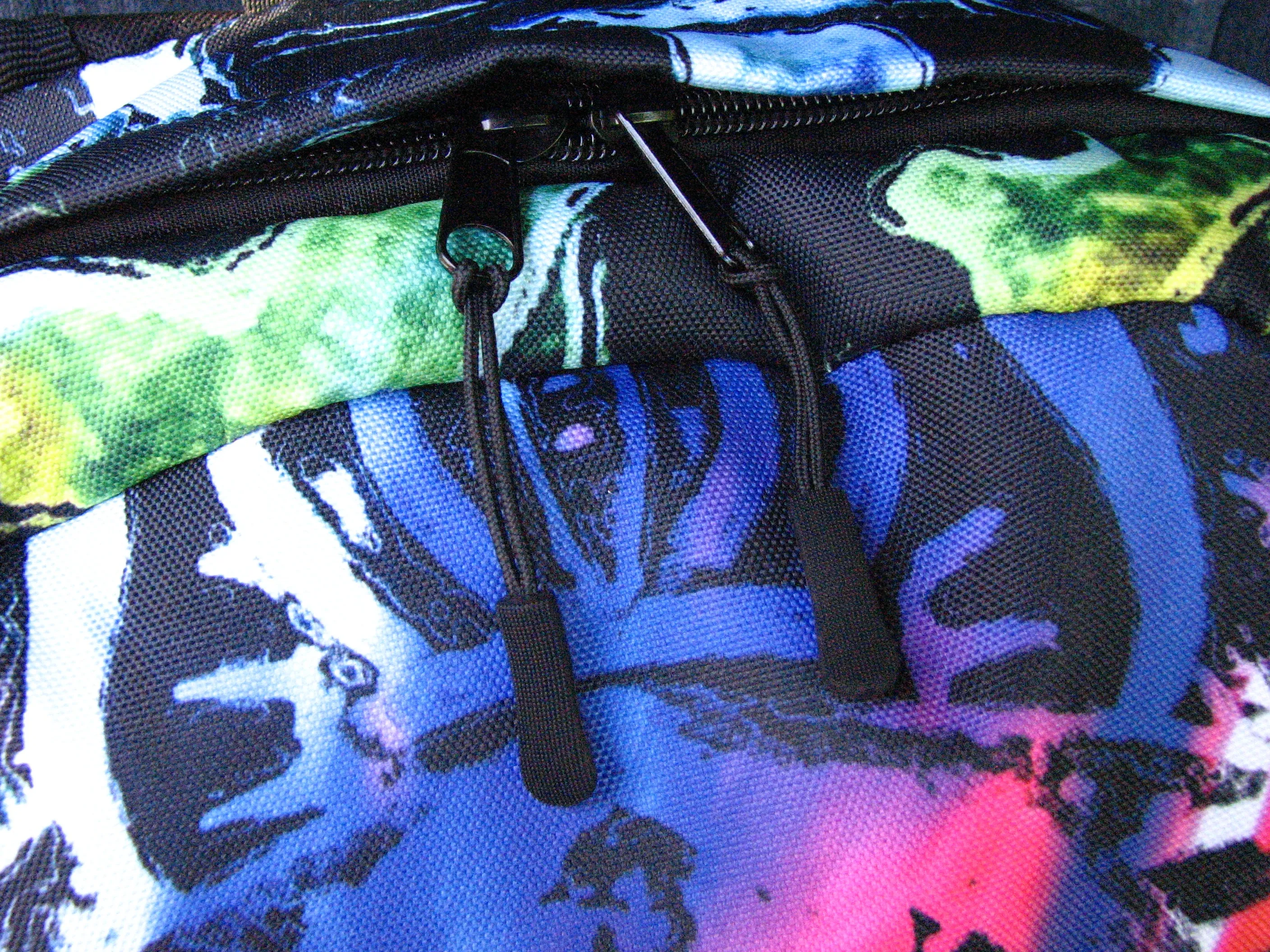 Tie Dye Steampunk Skull Water-Resistant Backpack