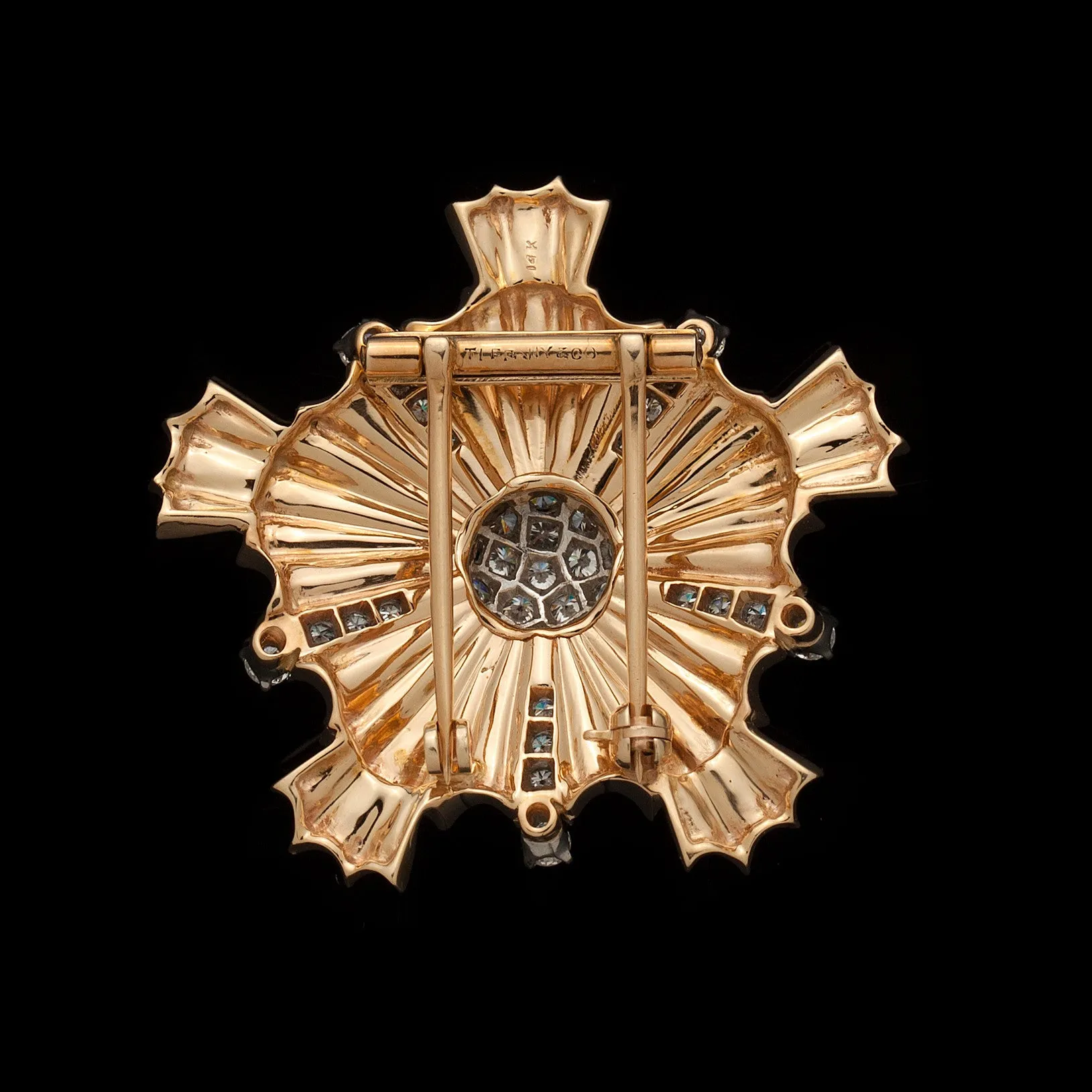 Tiffany & Co. Diamond 18Kt Yellow Gold Brooch, circa 1960s